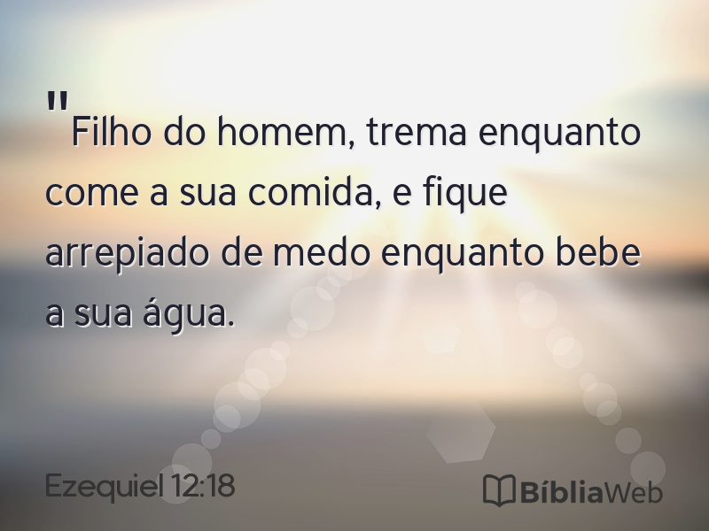 Ezequiel 12:18 em imagem para compartilhar