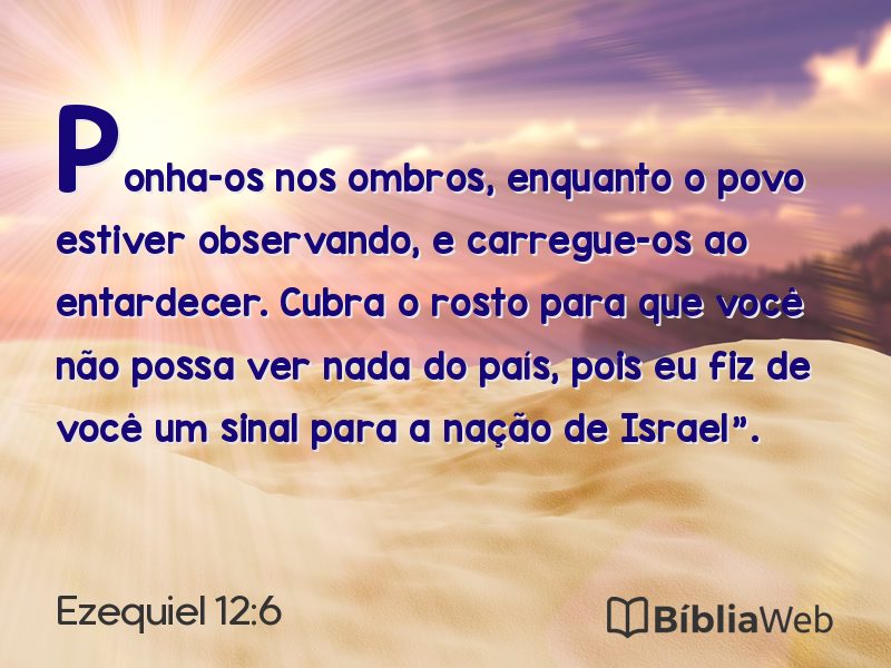 Ezequiel 12:6 em imagem para compartilhar