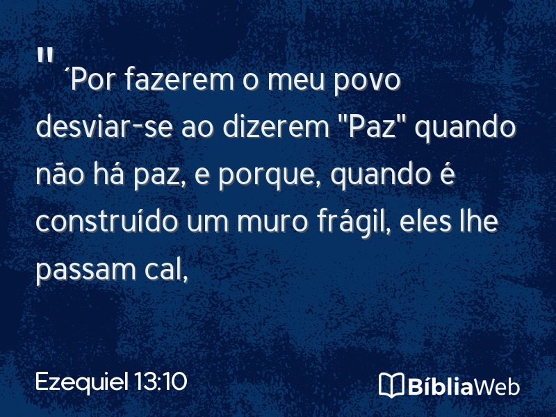 Ezequiel 13:10 em imagem para compartilhar