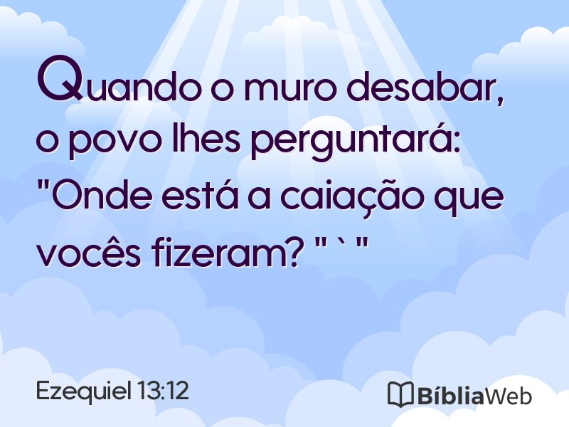 Ezequiel 13:12 em imagem para compartilhar