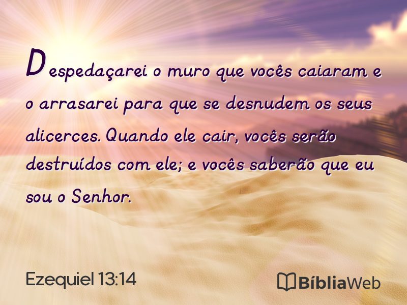 Ezequiel 13:14 em imagem para compartilhar