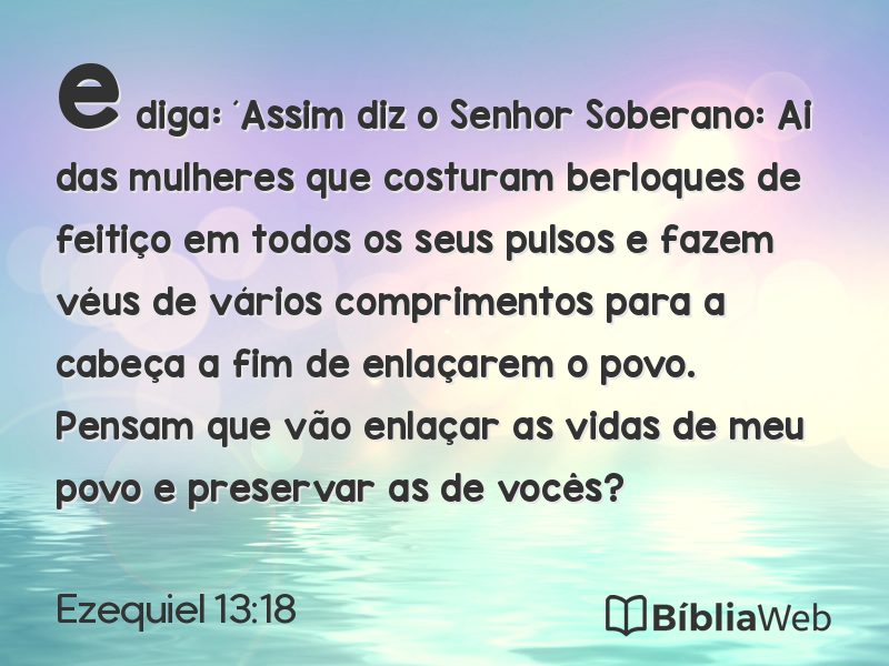 Ezequiel 13:18 em imagem para compartilhar