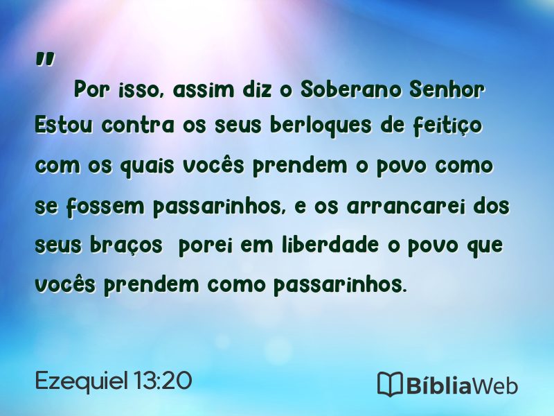 Ezequiel 13:20 em imagem para compartilhar
