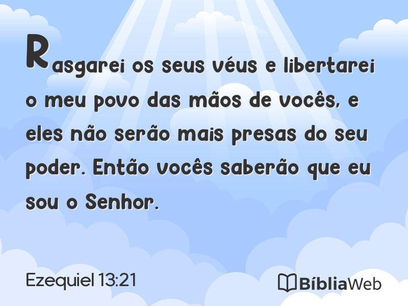Ezequiel 13:21 em imagem para compartilhar