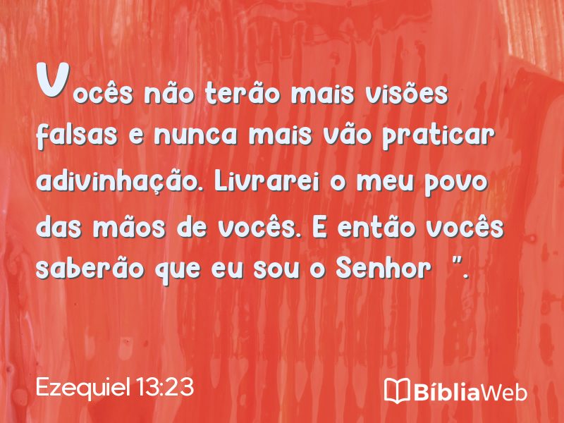 Ezequiel 13:23 em imagem para compartilhar
