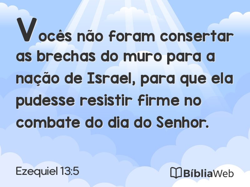 Ezequiel 13:5 em imagem para compartilhar