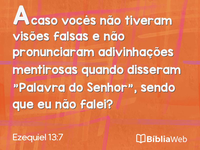 Ezequiel 13:7 em imagem para compartilhar