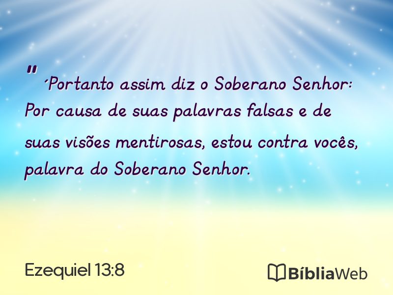Ezequiel 13:8 em imagem para compartilhar