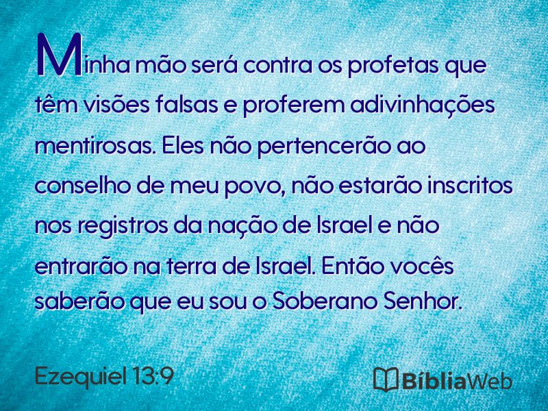 Ezequiel 13:9 em imagem para compartilhar