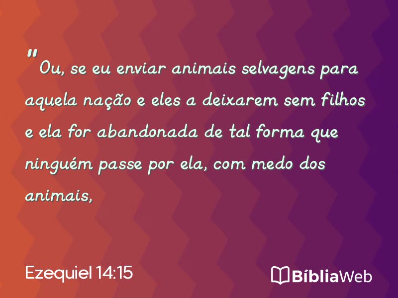 Ezequiel 14:15 em imagem para compartilhar
