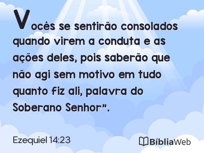 Ezequiel 14:23 em imagem para compartilhar