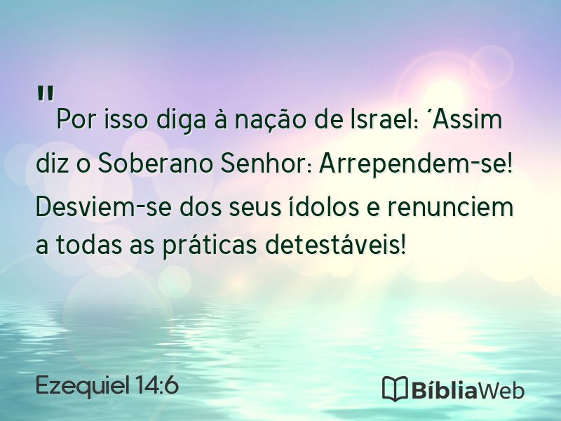 Ezequiel 14:6 em imagem para compartilhar