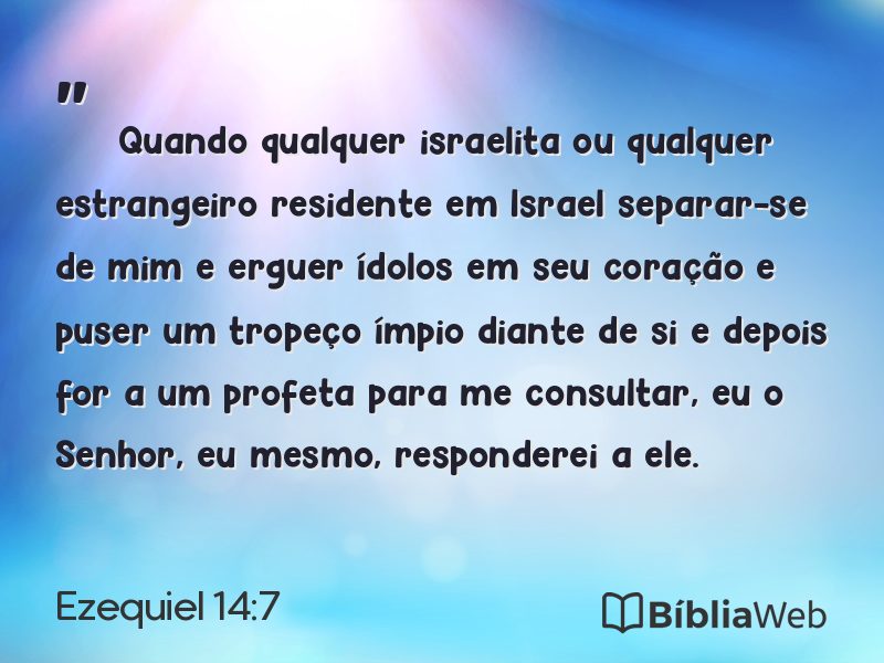 Ezequiel 14:7 em imagem para compartilhar