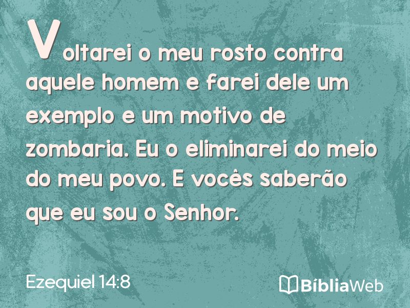 Ezequiel 14:8 em imagem para compartilhar