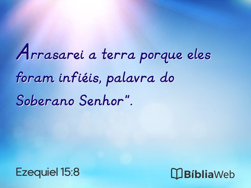 Ezequiel 15:8 em imagem para compartilhar