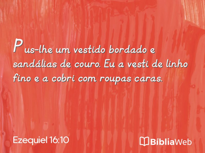 Ezequiel 16:10 em imagem para compartilhar