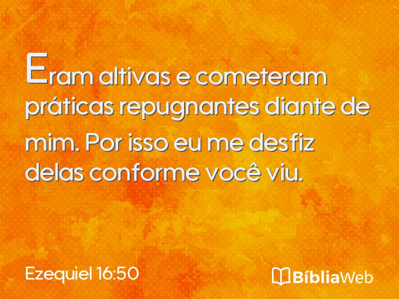 Ezequiel 16:50 em imagem para compartilhar