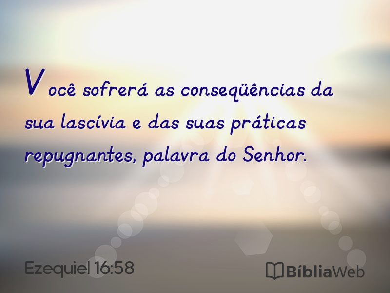 Ezequiel 16:58 em imagem para compartilhar