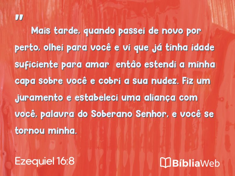 Ezequiel 16:8 em imagem para compartilhar