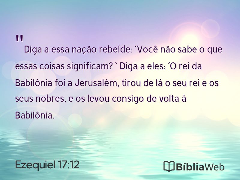 Ezequiel 17:12 em imagem para compartilhar