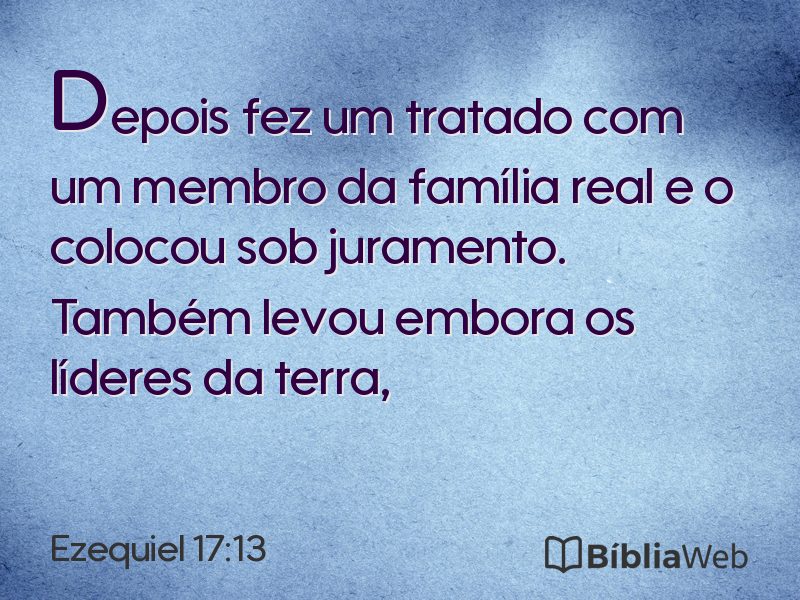 Ezequiel 17:13 em imagem para compartilhar