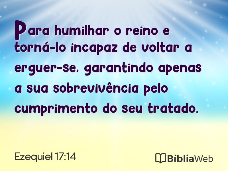 Ezequiel 17:14 em imagem para compartilhar