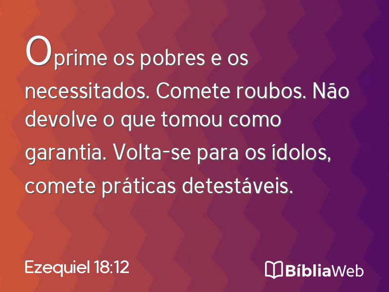 Ezequiel 18:12 em imagem para compartilhar