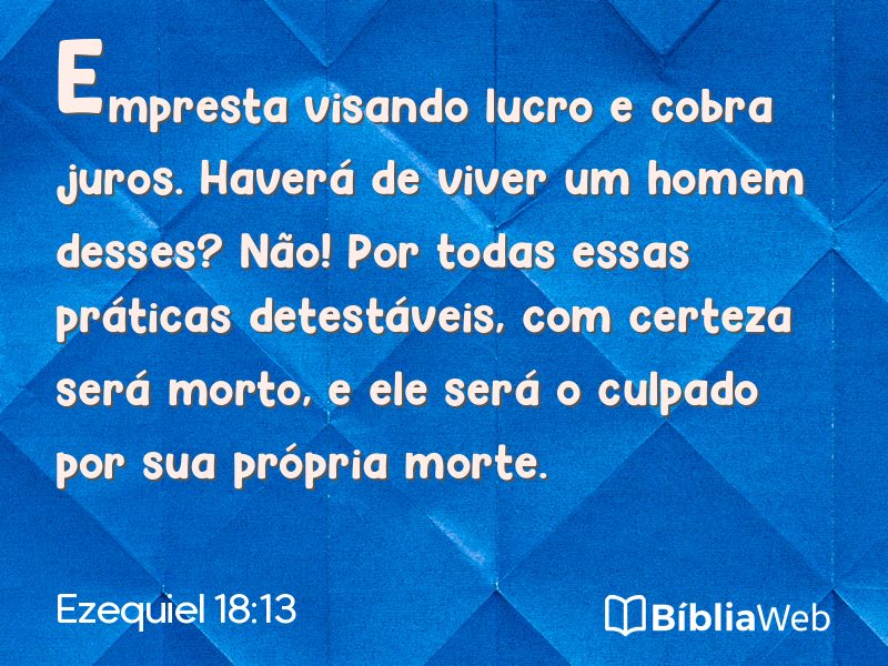 Ezequiel 18:13 em imagem para compartilhar