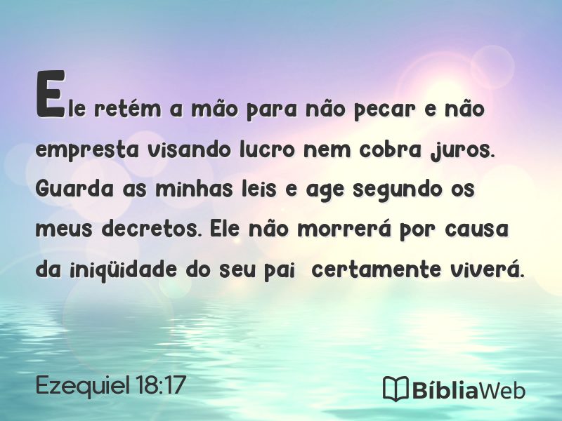 Ezequiel 18:17 em imagem para compartilhar