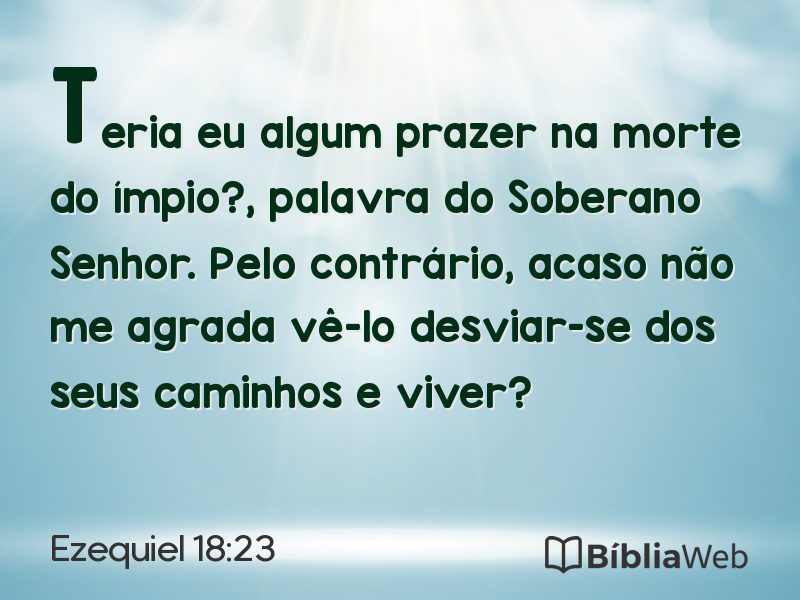 Ezequiel 18:23 em imagem para compartilhar