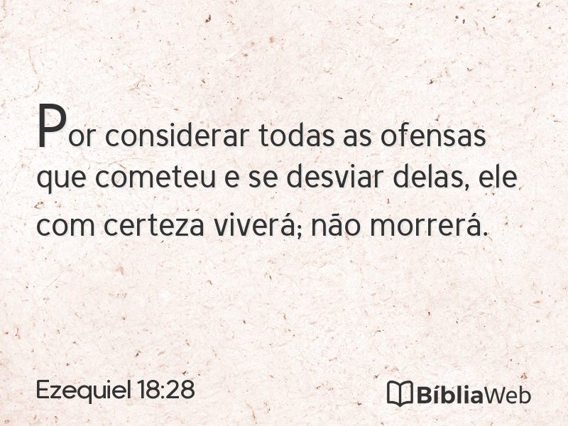 Ezequiel 18:28 em imagem para compartilhar