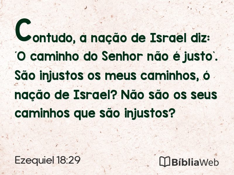 Ezequiel 18:29 em imagem para compartilhar
