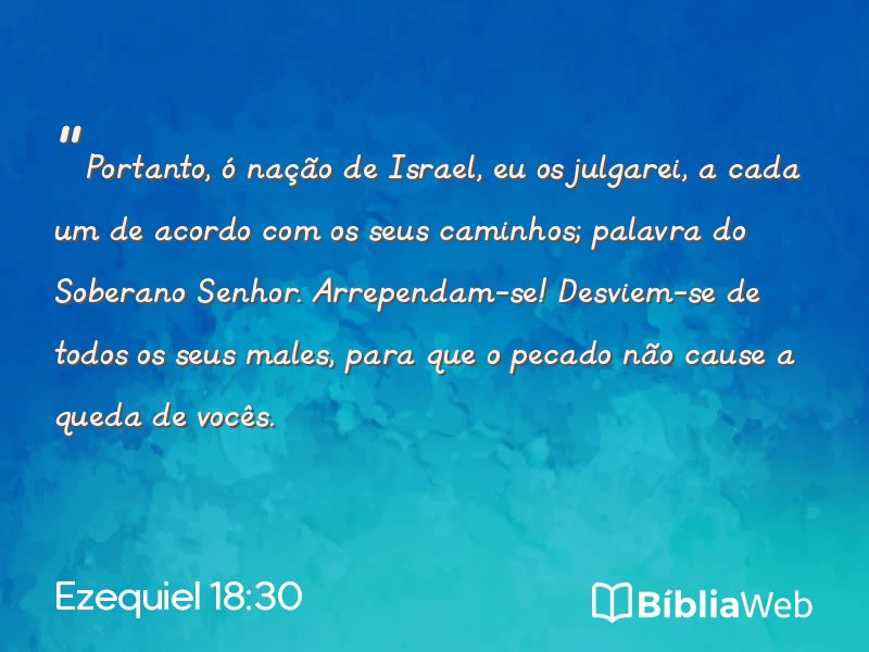 Ezequiel 18:30 em imagem para compartilhar