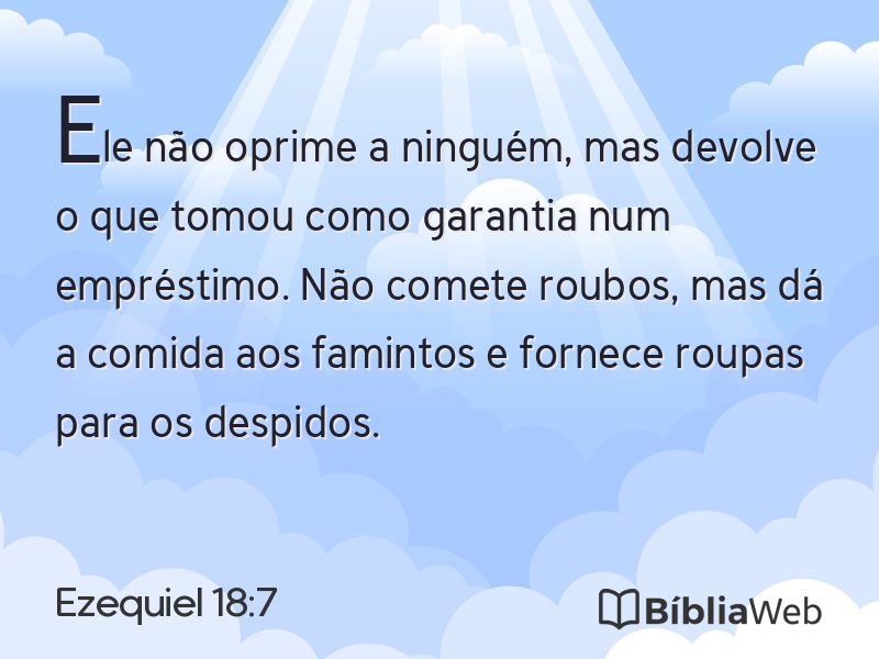 Ezequiel 18:7 em imagem para compartilhar