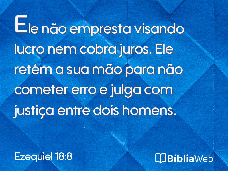 Ezequiel 18:8 em imagem para compartilhar
