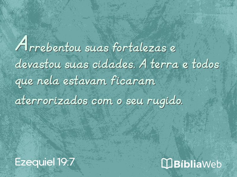 Ezequiel 19:7 em imagem para compartilhar
