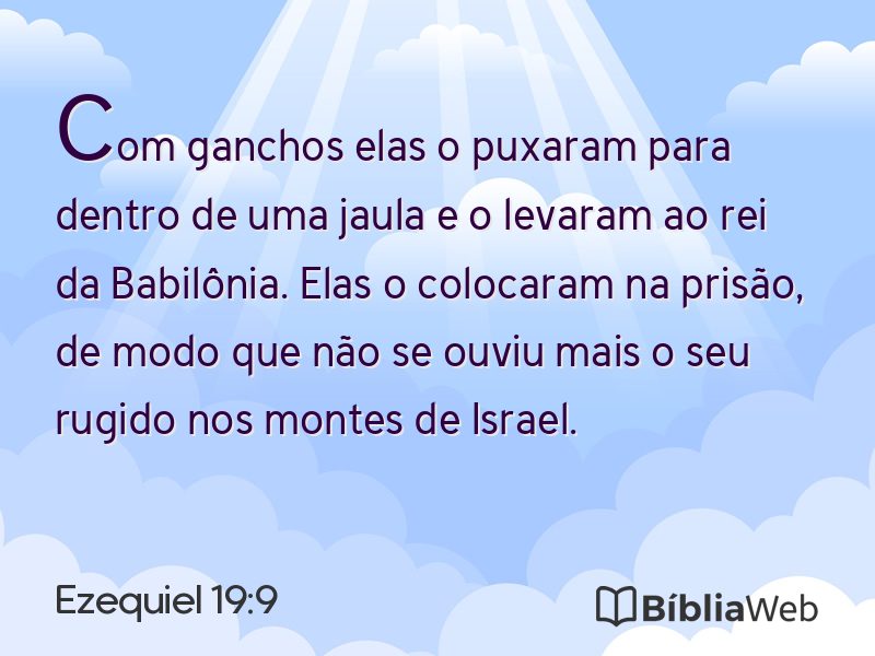 Ezequiel 19:9 em imagem para compartilhar