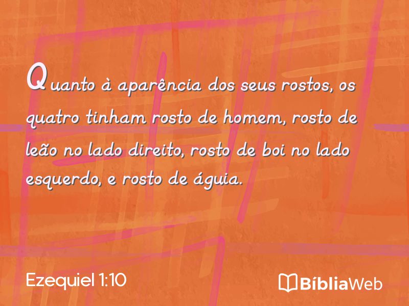 Ezequiel 1:10 em imagem para compartilhar
