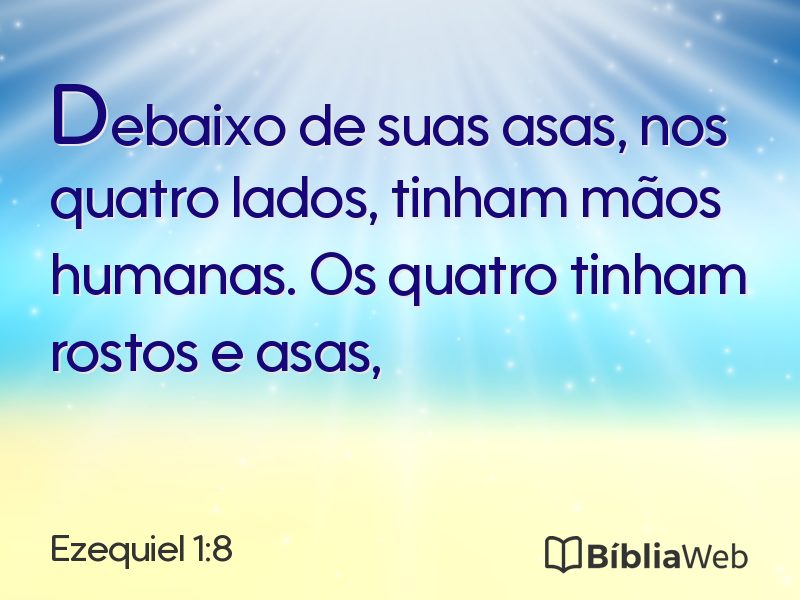 Ezequiel 1:8 em imagem para compartilhar