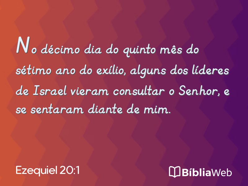 Ezequiel 20:1 em imagem para compartilhar