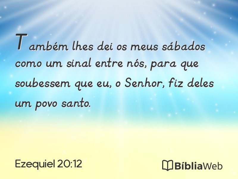 Ezequiel 20:12 em imagem para compartilhar