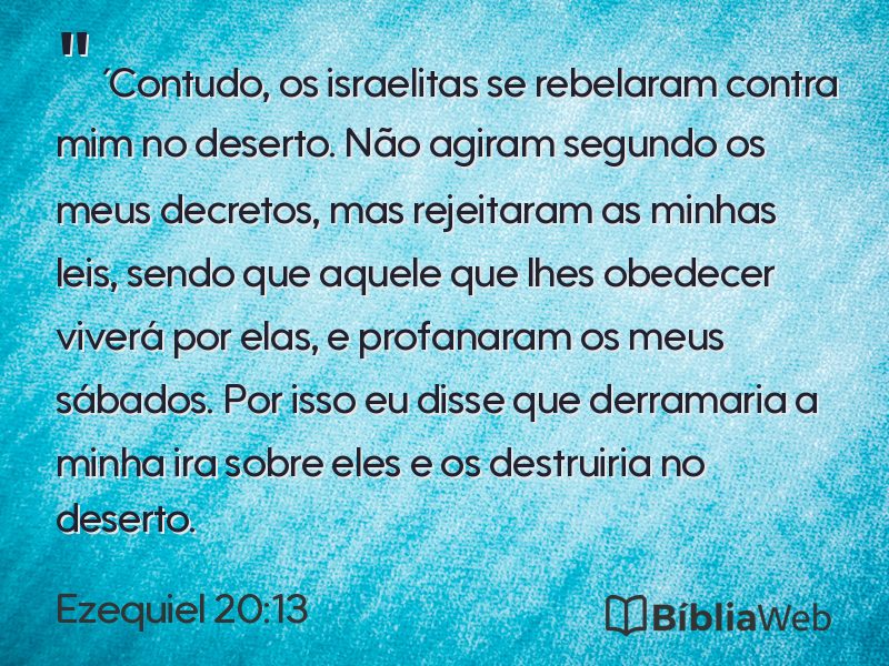 Ezequiel 20:13 em imagem para compartilhar