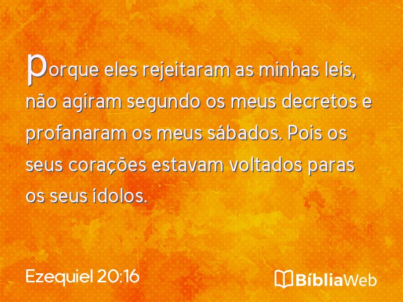 Ezequiel 20:16 em imagem para compartilhar