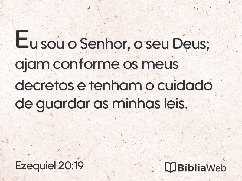 Ezequiel 20:19 em imagem para compartilhar