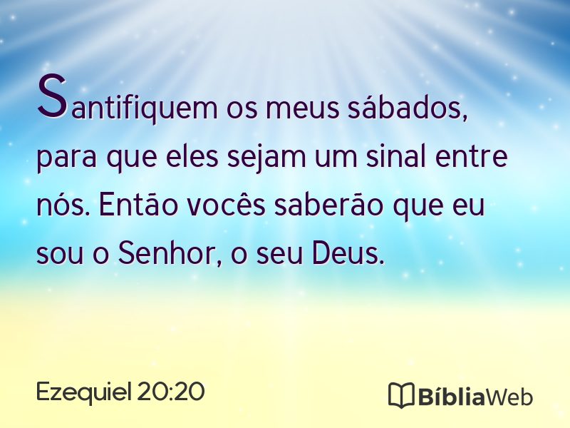 Ezequiel 20:20 em imagem para compartilhar