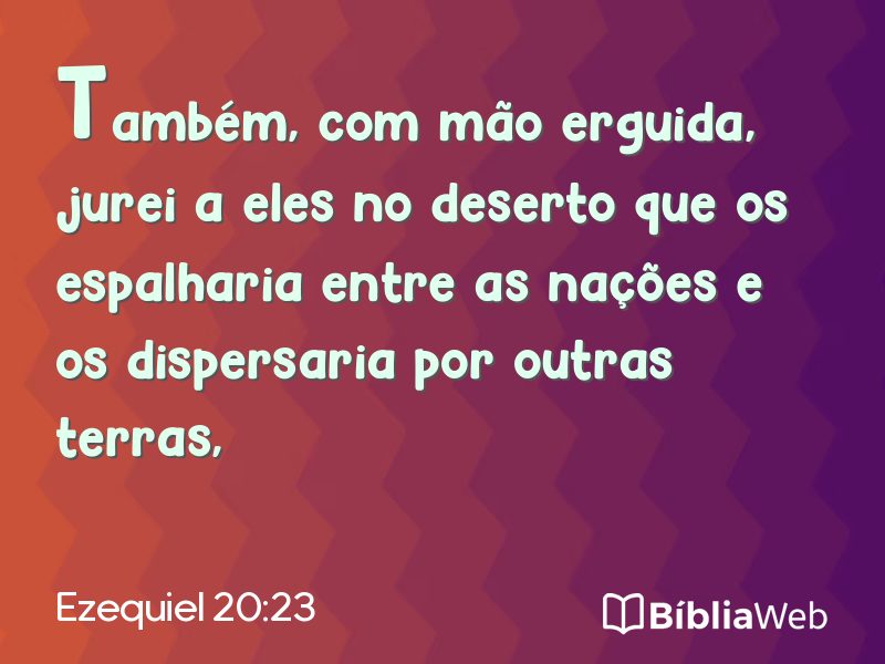 Ezequiel 20:23 em imagem para compartilhar