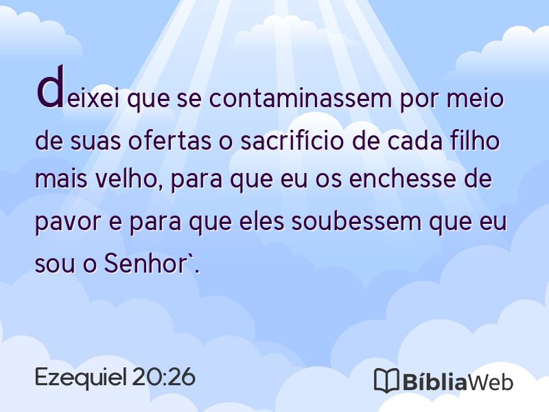 Ezequiel 20:26 em imagem para compartilhar