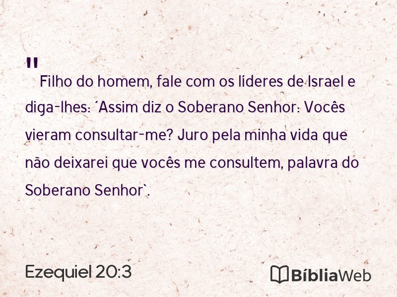 Ezequiel 20:3 em imagem para compartilhar