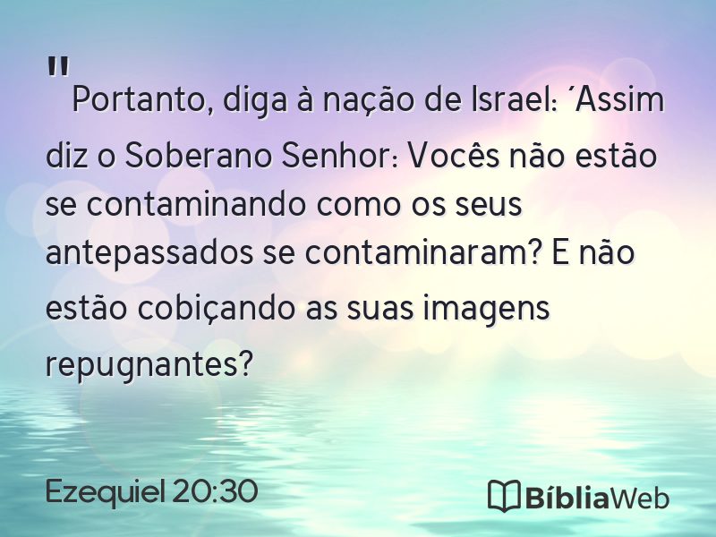 Ezequiel 20:30 em imagem para compartilhar