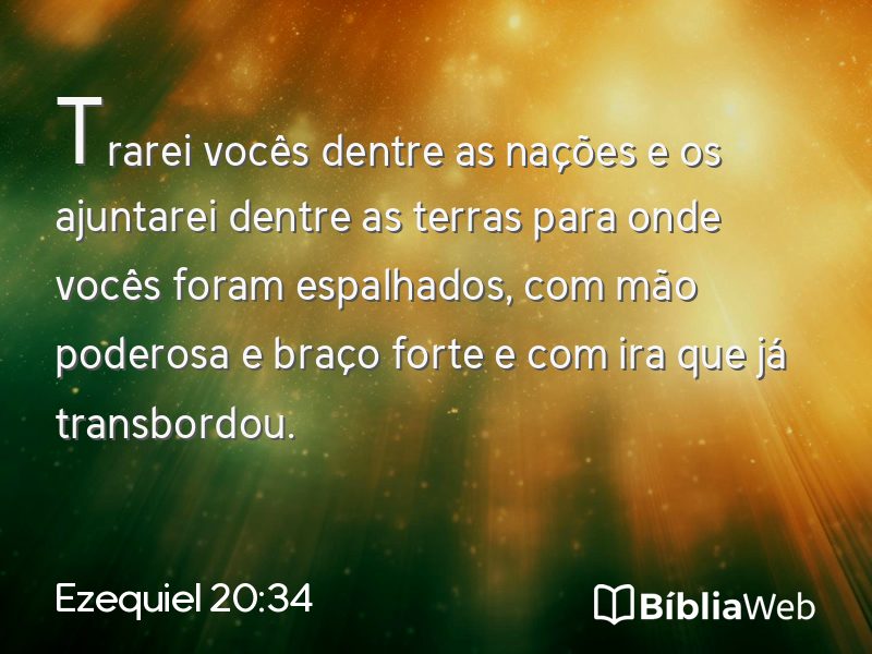 Ezequiel 20:34 em imagem para compartilhar